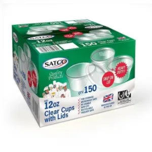 MICRO CONTAINER & LIDS 12oz SATCO [150 pcs]