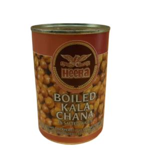 HEERA BOILED KALA CHANA IN SALTED WATER (TIN) 400G